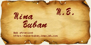 Mina Buban vizit kartica